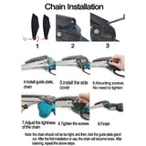 Darrahopens Tools > Power Tools > Power Saws 6" Cordless Electric Chainsaw in Blue - Portable Handheld Wood Cutter