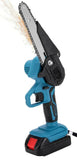 Darrahopens Tools > Power Tools > Power Saws 6" Cordless Electric Chainsaw in Blue - Portable Handheld Wood Cutter