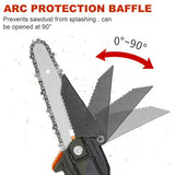 Darrahopens Tools > Power Tools > Power Saws 6" Mini Cordless Electric Chainsaw 2X Battery-Powered Wood Cutter Rechargeable