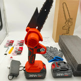 Darrahopens Tools > Power Tools > Power Saws 6" Mini Cordless Electric Chainsaw 2X Battery-Powered Wood Cutter Rechargeable