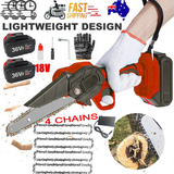 Darrahopens Tools > Power Tools > Power Saws 6" Mini Cordless Electric Chainsaw 2X Battery-Powered Wood Cutter Rechargeable