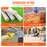 Darrahopens Tools > Power Tools > Rebar Cutters VEVOR Tenon Cutter Log Furniture Kit 1" & 1.5"& 2" w/ Curved Blade for Home DIY