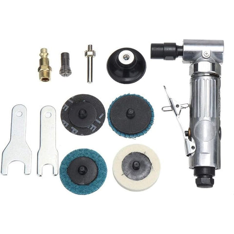 Darrahopens Tools > Power Tools > Sanders Air Die Grinder, 90° Bend Angle Grinder - 1/4" Air Inlet - With 2" Sanding Disc - Pneumatic Sander With Adjustable