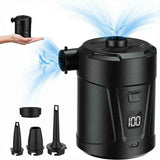 Darrahopens Tools > Pumps > Air Pumps Outdoor Camping Digital Electric Air Pump, 5200mAh Built-in Battery, for Air Mattresses and Swim Rings - Black