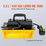 Darrahopens Tools > Pumps > Air Pumps VEVOR 10,000PSI Air Hydraulic Pump, 2.3 L Reservoir, NPT 3/8 In Oil Outlet, NPT 1/4 In Inlet, Air Actuated Foot Pump with Remote Control Actuator, for Automobile Frame Machine & Hydraulic Press