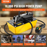 Darrahopens Tools > Pumps > Air Pumps VEVOR 10,000PSI Air Hydraulic Pump, 2.3 L Reservoir, NPT 3/8 In Oil Outlet, NPT 1/4 In Inlet, Air Actuated Foot Pump with Remote Control Actuator, for Automobile Frame Machine & Hydraulic Press