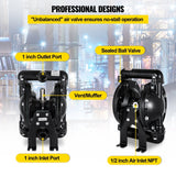 Darrahopens Tools > Pumps > Air Pumps VEVOR Air-Operated Double Diaphragm Pump 24 GPM 1 Inch Inlet And Outlet