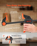 Darrahopens Tools > Pumps > Air Pumps VEVOR Bar Clamps for Woodworking, 2-Pack 30.48 cm and 2-Pack 15.24 cm, One-Handed Clamp/Spreader, Quick-Grip F-Clamp with 70 kg Load Limit, Premium Plastic and Steel, for Woodworking Metal working