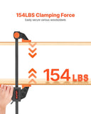 Darrahopens Tools > Pumps > Air Pumps VEVOR Bar Clamps for Woodworking, 2-Pack 30.48 cm and 2-Pack 15.24 cm, One-Handed Clamp/Spreader, Quick-Grip F-Clamp with 70 kg Load Limit, Premium Plastic and Steel, for Woodworking Metal working