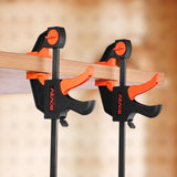 Darrahopens Tools > Pumps > Air Pumps VEVOR Bar Clamps for Woodworking, 2-Pack 30.48 cm and 2-Pack 15.24 cm, One-Handed Clamp/Spreader, Quick-Grip F-Clamp with 70 kg Load Limit, Premium Plastic and Steel, for Woodworking Metal working
