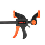 Darrahopens Tools > Pumps > Air Pumps VEVOR Bar Clamps for Woodworking, 2-Pack 30.48 cm and 2-Pack 15.24 cm, One-Handed Clamp/Spreader, Quick-Grip F-Clamp with 70 kg Load Limit, Premium Plastic and Steel, for Woodworking Metal working