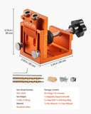 Darrahopens Tools > Pumps > Air Pumps VEVOR Pocket Hole Jig Kit, 12 mm to 48 mm Adjustable, Jig Pocket Hole System with Step Drill, Hex Wrench, Drill Stop Ring, Square Drive Bit, Plugs and Screws, Reinforced Metal Frame, for Woodworking