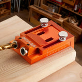 Darrahopens Tools > Pumps > Air Pumps VEVOR Pocket Hole Jig Kit, 12 mm to 48 mm Adjustable, Jig Pocket Hole System with Step Drill, Hex Wrench, Drill Stop Ring, Square Drive Bit, Plugs and Screws, Reinforced Metal Frame, for Woodworking