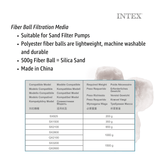 Darrahopens Tools > Pumps > Pool Pumps Intex Fiber Ball Filtration Replacement Ball 500g 29045
