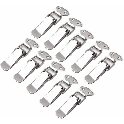 Darrahopens Tools > Tools Storage > Tool Boxes 10 pcs Spring Loaded Toggle Latch Stainless Steel Lever Catch Drawer Hardware For Toolbox Suitcase And Chest
