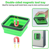 Darrahopens Tools > Tools Storage > Tool Boxes 10PCS Silicone Magnetic Tool Tray Folding Storage Disk Screw Bolt Organizer