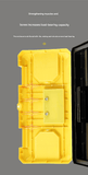 Darrahopens Tools > Tools Storage > Tool Boxes 14-inch Yellow and Black Heavy Duty Plastic Toolbox - PP Material with ABS Latches - Lockable, Large Capacity, Double Layer, Organized Storage, for Home Repair, Automotive, Construction, Outdoor Use