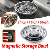 Darrahopens Tools > Tools Storage > Tool Boxes 3 4 6 Inch Magnetic Parts Tray Set Stainless Steel Tool Bowl Organizer Holder