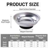 Darrahopens Tools > Tools Storage > Tool Boxes 3 4 6 Inch Magnetic Parts Tray Set Stainless Steel Tool Bowl Organizer Holder