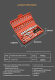 Darrahopens Tools > Tools Storage > Tool Boxes 46-Piece Automotive Repair Tool Set - Carbon Steel Ratchet Wrench Socket Kit - 1/4 Inch Drive with Extension Bars, Universal Joint, and Multi-Bit Screwdriver Heads - Compact Storage Case for Car Maintenance, Machinery Repair, and DIY Projects