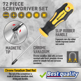 Darrahopens Tools > Tools Storage > Tool Boxes 72-Piece Professional Precision Screwdriver Set - Magnetic Repair Tool Kit for Electronics, PC & Home Appliances