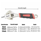 Darrahopens Tools > Tools Storage > Tool Boxes 8inch 10inch 12inch Durable Chrome Vanadium Steel Rubberized Grip Adjustable Wrench - 8inch