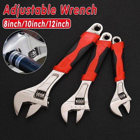 Darrahopens Tools > Tools Storage > Tool Boxes 8inch 10inch 12inch Durable Chrome Vanadium Steel Rubberized Grip Adjustable Wrench - 8inch