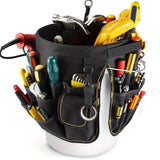 Darrahopens Tools > Tools Storage > Tool Boxes Black bucket tool organizer, tool storage, heavy duty tool organizer, multiple tool pockets, DIY tool storage, professional tool organizer, Australian tool storage