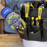 Darrahopens Tools > Tools Storage > Tool Boxes Black bucket tool organizer, tool storage, heavy duty tool organizer, multiple tool pockets, DIY tool storage, professional tool organizer, Australian tool storage