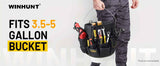 Darrahopens Tools > Tools Storage > Tool Boxes Black bucket tool organizer, tool storage, heavy duty tool organizer, multiple tool pockets, DIY tool storage, professional tool organizer, Australian tool storage
