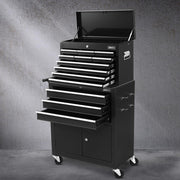 Darrahopens Tools > Tools Storage > Tool Boxes Giantz 13 Drawer Tool Box Cabinet Chest Toolbox Storage Garage Organiser Black