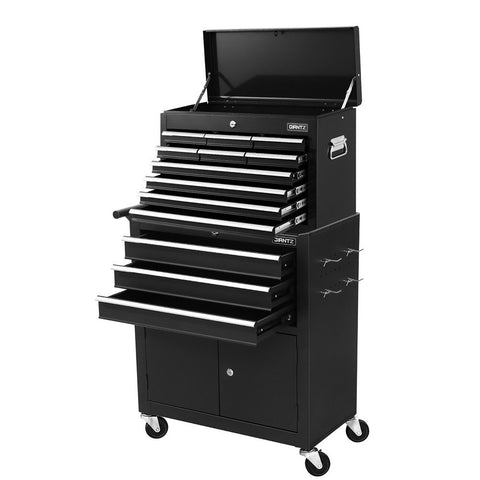 Darrahopens Tools > Tools Storage > Tool Boxes Giantz 13 Drawer Tool Box Cabinet Chest Toolbox Storage Garage Organiser Black