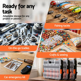 Darrahopens Tools > Tools Storage > Tool Boxes Giantz 3 Pack Tool Box Organizer with Hardware Storage Box for Small Parts