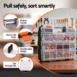 Darrahopens Tools > Tools Storage > Tool Boxes Giantz Double Sided Tool Box Organizer with 34 Compartment Small Parts Storage