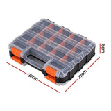 Darrahopens Tools > Tools Storage > Tool Boxes Giantz Double Sided Tool Box Organizer with 34 Compartment Small Parts Storage