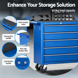 Darrahopens Tools > Tools Storage > Tool Boxes Giantz Tool Chest Trolley 10 Drawers Toolbox Storage Blue