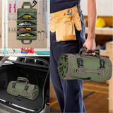 Darrahopens Tools > Tools Storage > Tool Boxes Green Multi-Purpose 600D Oxford Cloth Roll-Up Tool Organizer Bag – Heavy-Duty Waterproof & Anti-Scratch Organizer for Electricians, Mechanics & Automotive Use-Duty Oxford Fabric - Multi-Pocket Storage for Electricians, Mechanics & DIY Enthusiasts