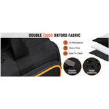 Darrahopens Tools > Tools Storage > Tool Boxes Heavy-Duty 17-Inch Tool Bag with 46 Pockets, Waterproof Base & Shoulder Strap(Black Orange)
