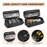 Heavy Duty Oxford Cloth Tool Bag - Portable Tactical Storage Pouch with Shoulder Strap, Multi-Function Loops, Zipper Pockets & Elastic Bands, Durable & Wear Resistant for Electricians, DIY, Camping, Auto Repair
