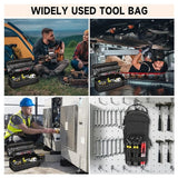 Darrahopens Tools > Tools Storage > Tool Boxes Heavy Duty Oxford Cloth Tool Bag - Portable Tactical Storage Pouch with Shoulder Strap, Multi-Function Loops, Zipper Pockets & Elastic Bands, Durable & Wear Resistant for Electricians, DIY, Camping, Auto Repair