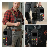 Darrahopens Tools > Tools Storage > Tool Boxes Heavy Duty Oxford Cloth Tool Bag - Portable Tactical Storage Pouch with Shoulder Strap, Multi-Function Loops, Zipper Pockets & Elastic Bands, Durable & Wear Resistant for Electricians, DIY, Camping, Auto Repair