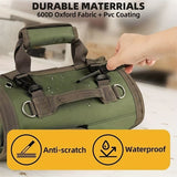 Darrahopens Tools > Tools Storage > Tool Boxes Khaki Multi-Purpose 600D Oxford Cloth Roll-Up Tool Organizer Bag – Heavy-Duty Waterproof & Anti-Scratch Organizer for Electricians, Mechanics & Automotive Use-Duty Oxford Fabric - Multi-Pocket Storage for Electricians, Mechanics & DIY Enthusiasts