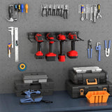 Darrahopens Tools > Tools Storage > Tool Boxes Metal Drill Storage Rack Power Tool Holder Organizer Wall Mount Heavy Duty Shelf