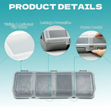 Darrahopens Tools > Tools Storage > Tool Boxes Plastic Screw Parts Storage Box Small Hardware Organizer Case with Four Grids