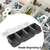 Darrahopens Tools > Tools Storage > Tool Boxes Plastic Screw Parts Storage Box Small Hardware Organizer Case with Four Grids