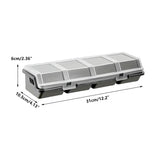 Darrahopens Tools > Tools Storage > Tool Boxes Plastic Screw Parts Storage Box Small Hardware Organizer Case with Four Grids