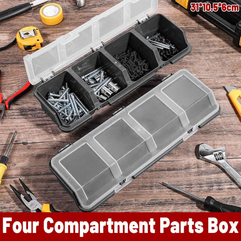 Darrahopens Tools > Tools Storage > Tool Boxes Plastic Screw Parts Storage Box Small Hardware Organizer Case with Four Grids