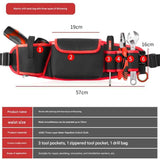 Darrahopens Tools > Tools Storage > Tool Boxes Red Professional Oxford Cloth Tool Waist Bag –Tool Belt, Multifunctional Work Belt, Men's Robust, Adjustable Tool Belt - Heavy-Duty 600D Waterproof for Electricians, Mechanics & Construction Workers