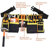 Darrahopens Tools > Tools Storage > Tool Boxes Tool Belt With 11 Pockets, Waterproof Oxford Fabric Tool Holder With Adjustable Straps, For Electricians, Carpenters,