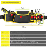 Darrahopens Tools > Tools Storage > Tool Boxes Yellow Professional Oxford Cloth Tool Waist Bag –Tool Belt, Multifunctional Work Belt, Men's Robust, Adjustable Tool Belt - Heavy-Duty 600D Waterproof for Electricians, Mechanics & Construction Workers